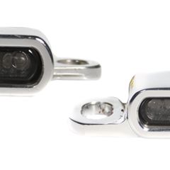 Turn signals Stripe, polished with clear lens Sportster 07-13