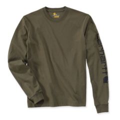 Sleeve Logo T-Shirt L/S Army Green M