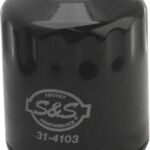 07120540 FILTER OIL W/OR BLK 99-21 Twin Cam und M8 in schwarz S&S