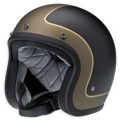 Biltwell Bonanza Helmet Tracker Flat Black/Grey/Gold XL