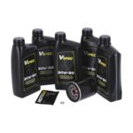985792 MCS, engine oil service kit. 20W50 Synthetic 18-23 Softail; 17-23 Touring; 17-23 Trike
