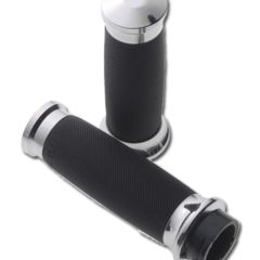 CHROME CONTOURED DESIGN GRIPS Fits: BT-XL 73-16, Except 08-16 Throttle By Wire Models