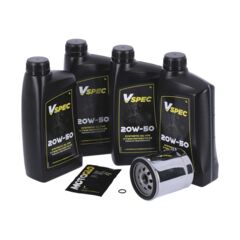 MCS, engine oil service kit. 20W50 Synthetic 99-16 Touring; 09-16 Trike